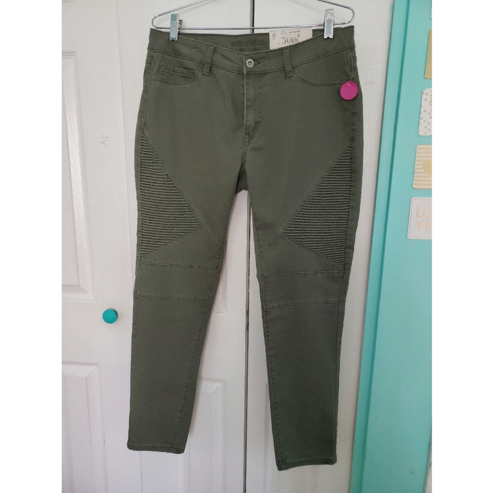Army Green Ribbed Jeans
